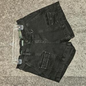 Women's Wild Fable black denim utility shorts. mid-rise XXS